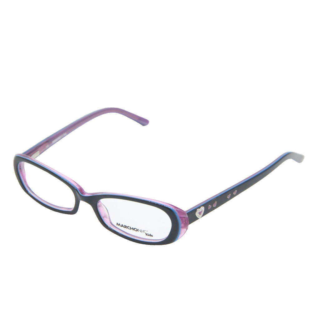 MARCHON NYC KIDS BELLA 015 BLACK PURPLE AUTHENTIC EYEGLASSES FRAMES 46-15-130